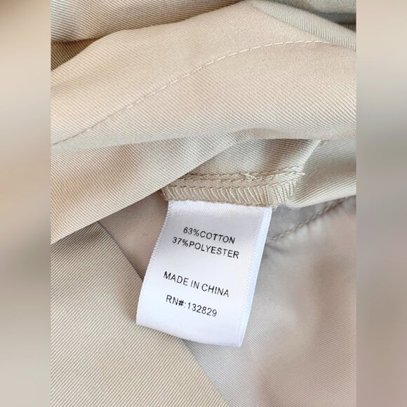 Helsa Oversized Women's Twill Cropped Trench Coat - Picture 14 of 14